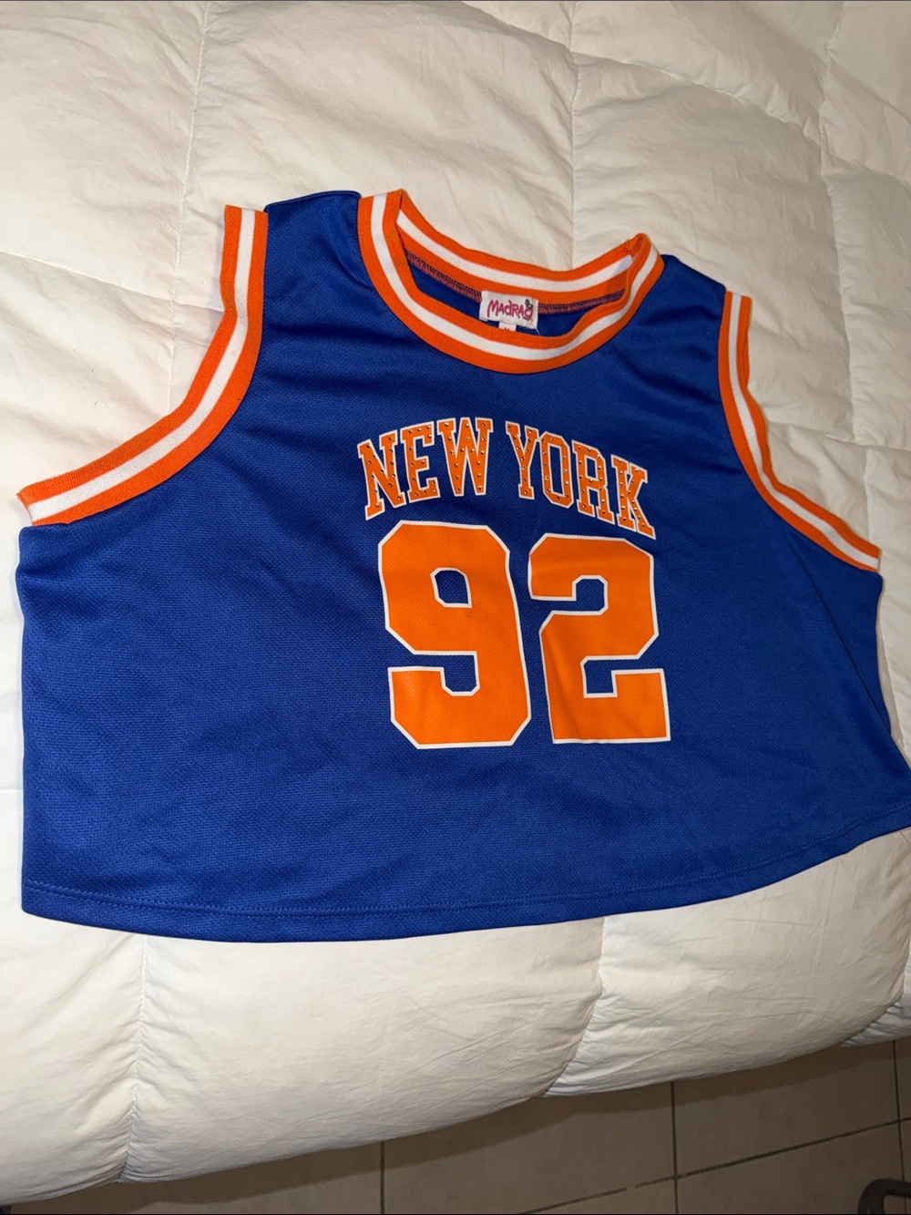 New York Crop Jersey Tank Relaxed Wide Fit